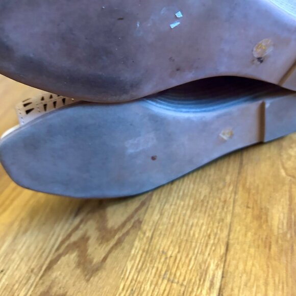 Jeffrey Campbell Rodillo Lace Up Perforated Leather Wedges Heels 7 - Picture 12 of 13